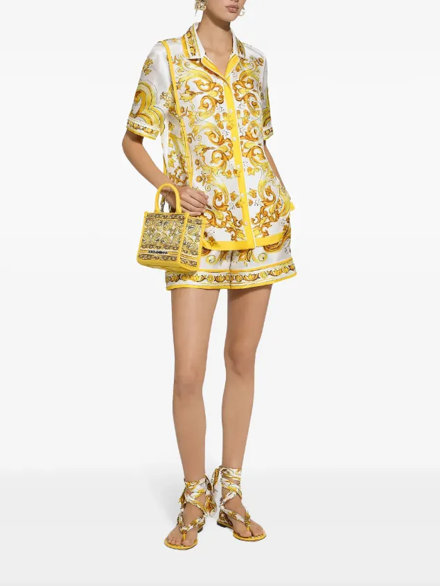 Dolce & Gabbana Mini DG Daily shopper with majolica embroidery