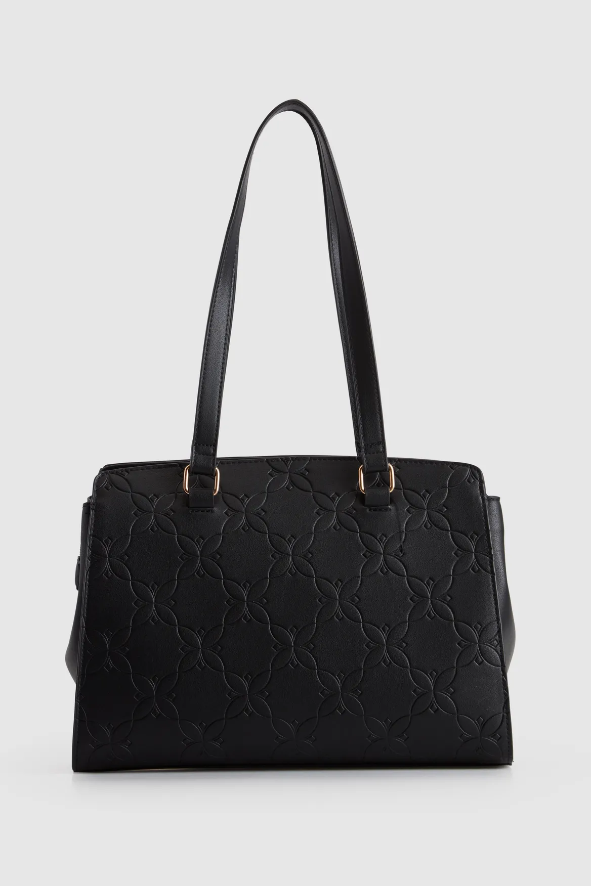 Embossed 3 Compartment Tote