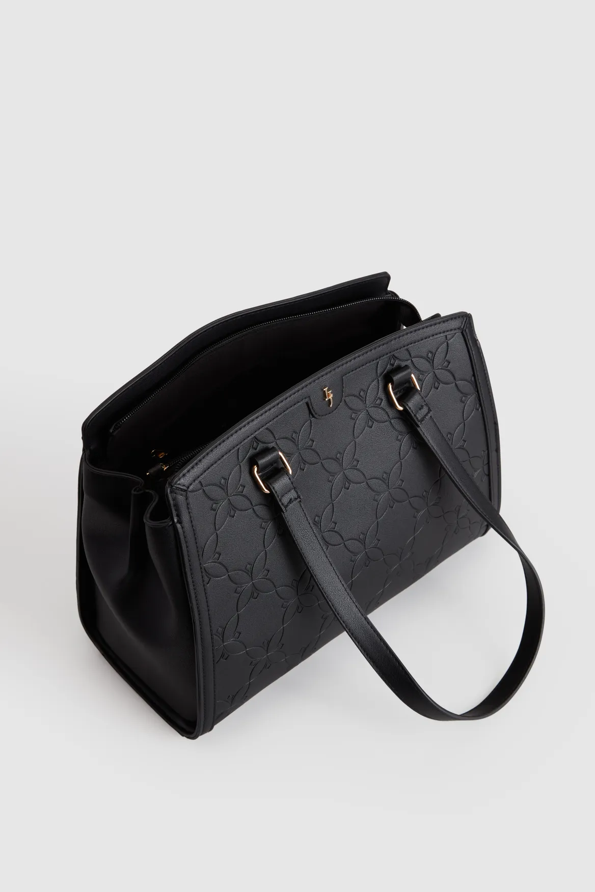 Embossed 3 Compartment Tote