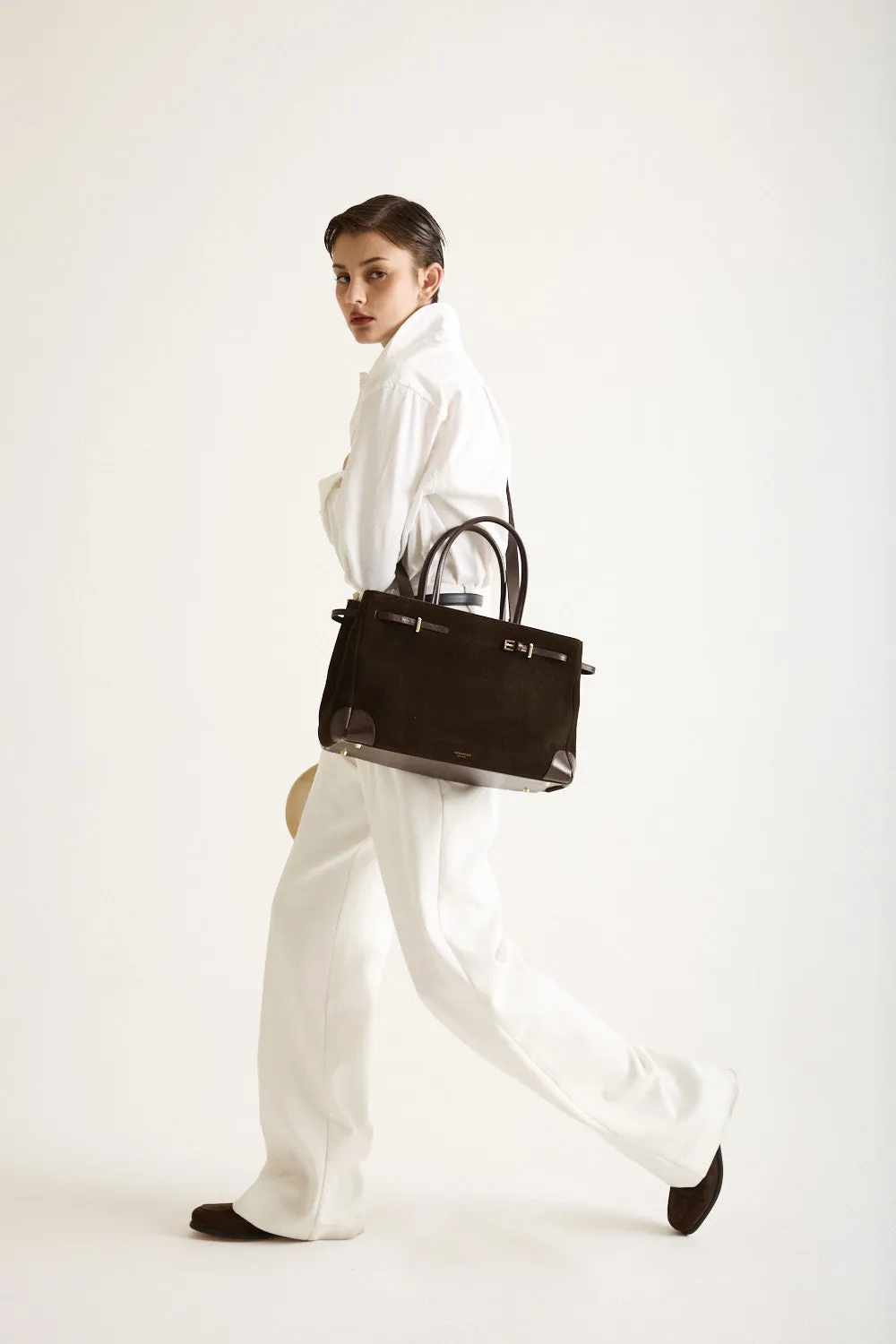 Espresso Suede Book Tote Bag 33