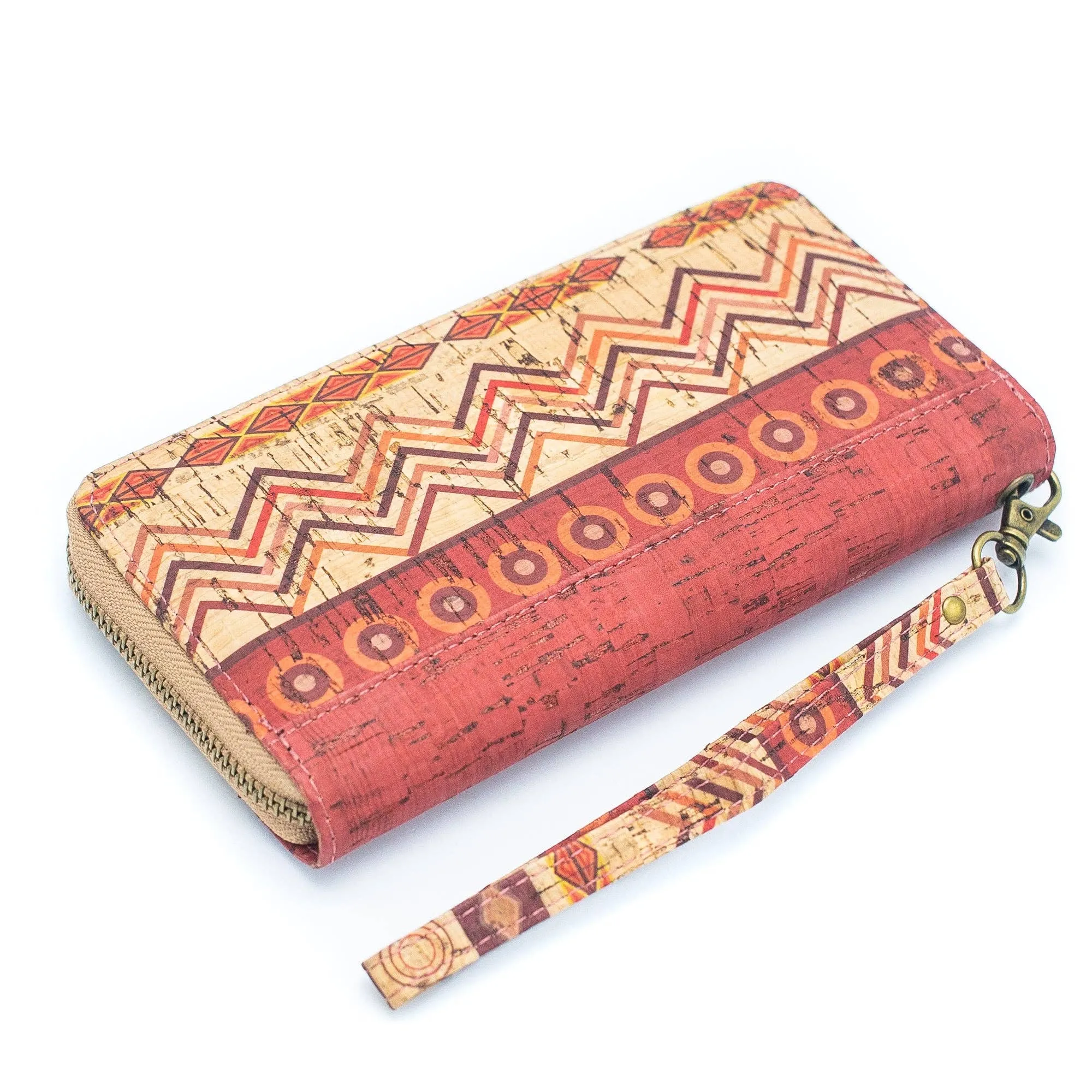 Ethnic Havana pattern- Vegan Cork Wallet HY-001