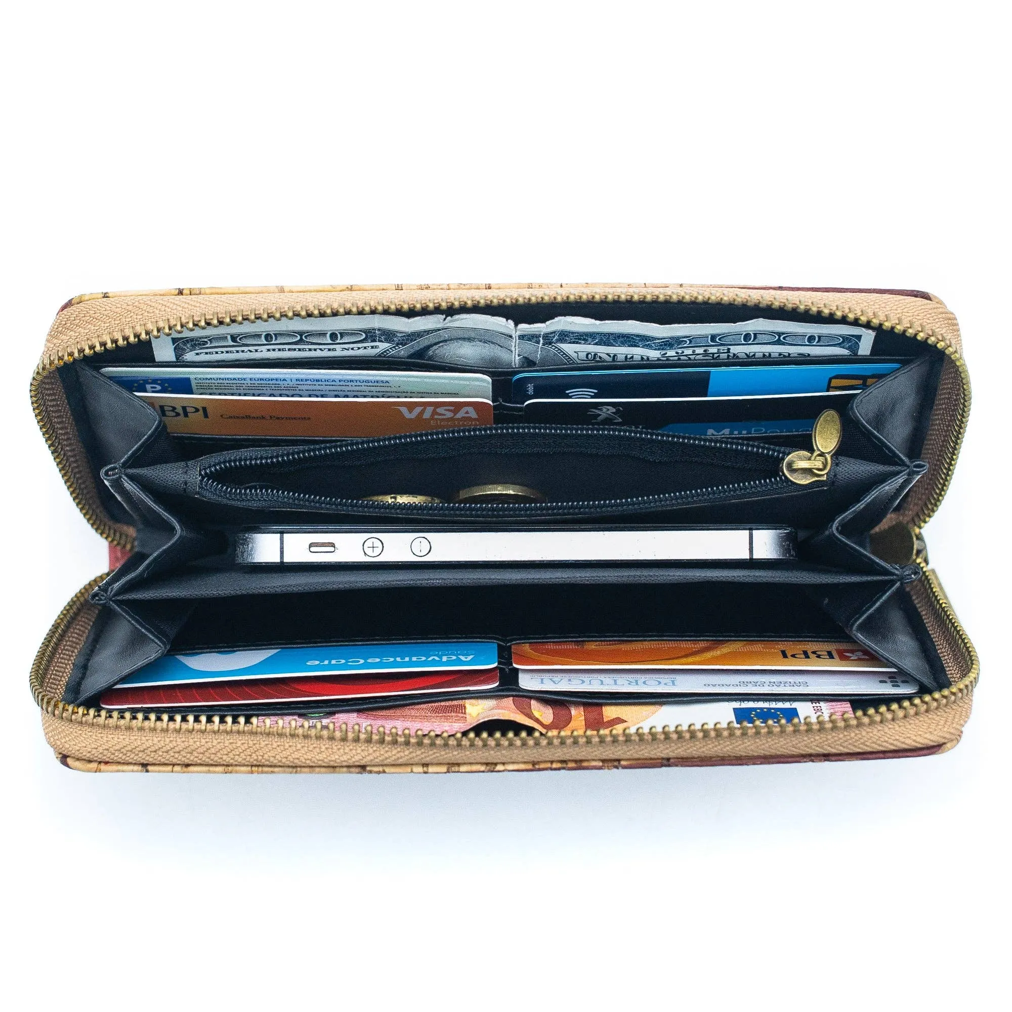 Ethnic Havana pattern- Vegan Cork Wallet HY-001