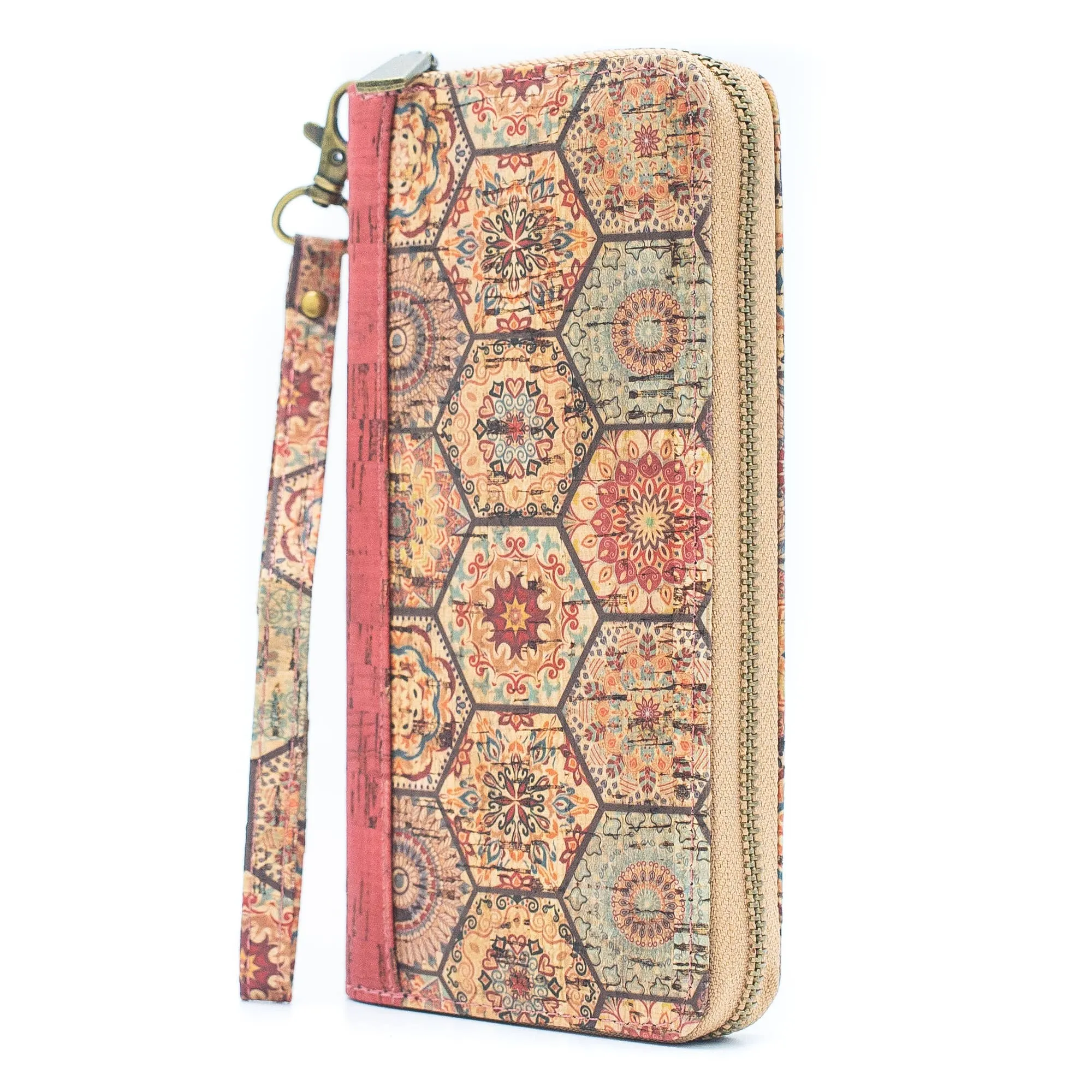 Ethnic Havana pattern- Vegan Cork Wallet HY-001