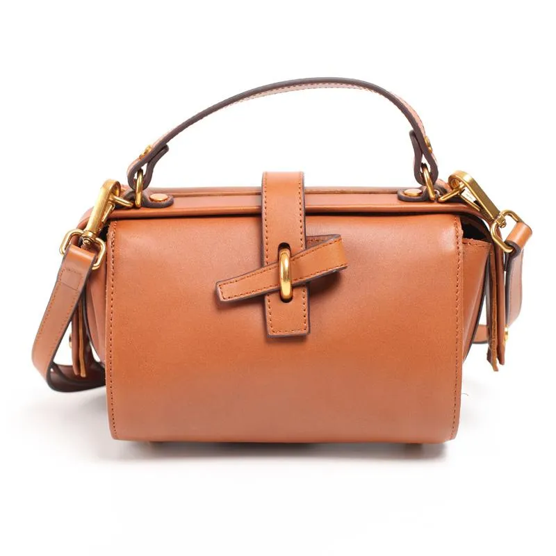 Fashion Black Womens Mini Leather Handbag Shoulder Bag Brown Cute Crossbody Bag Purse