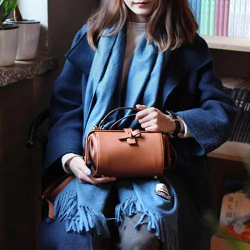 Fashion Black Womens Mini Leather Handbag Shoulder Bag Brown Cute Crossbody Bag Purse