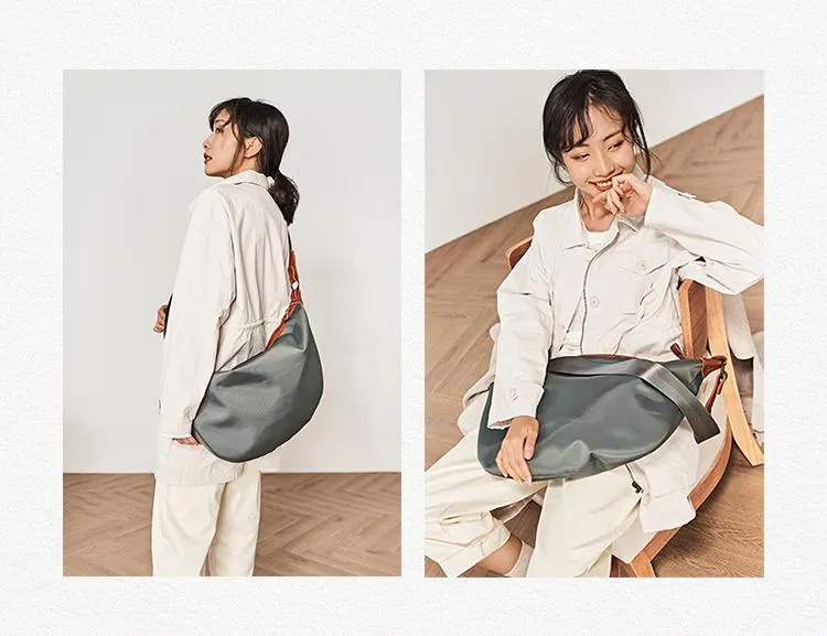 Fashion Nylon Mens Womens Khaki Messenger Bags Nylon Side Bag Shoulder Bag for Men Women