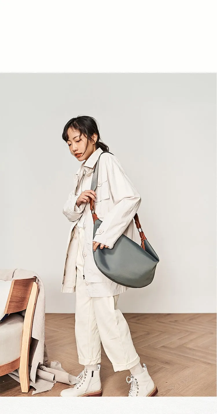 Fashion Nylon Mens Womens Khaki Messenger Bags Nylon Side Bag Shoulder Bag for Men Women