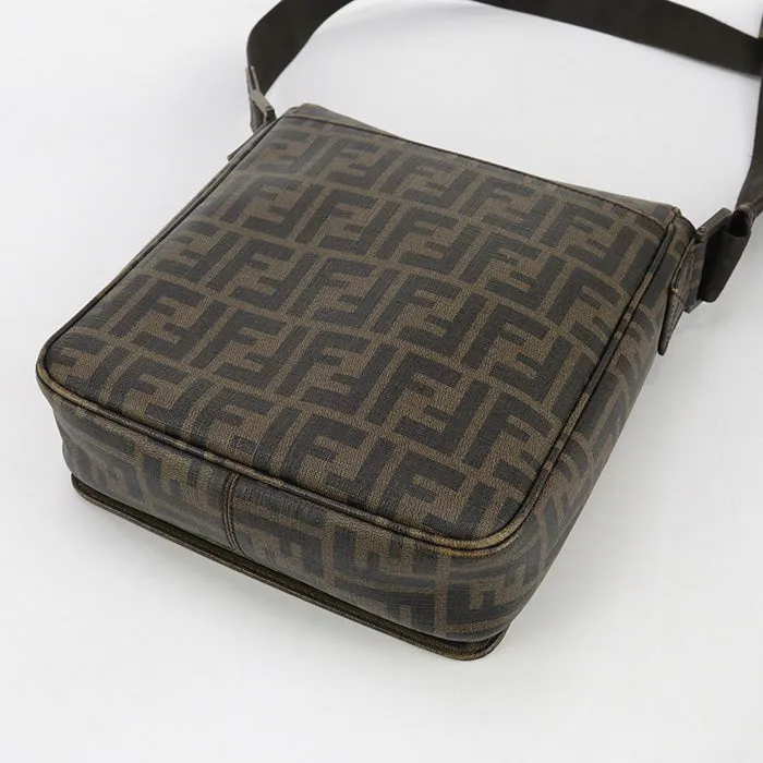 FENDI 7VA215 Shoulder Bag Zucca Crossbody Bag PVC Brown unisex