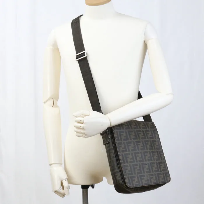 FENDI 7VA215 Shoulder Bag Zucca Crossbody Bag PVC Brown unisex
