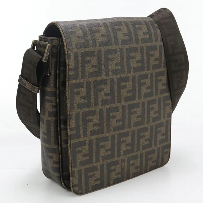 FENDI 7VA215 Shoulder Bag Zucca Crossbody Bag PVC Brown unisex