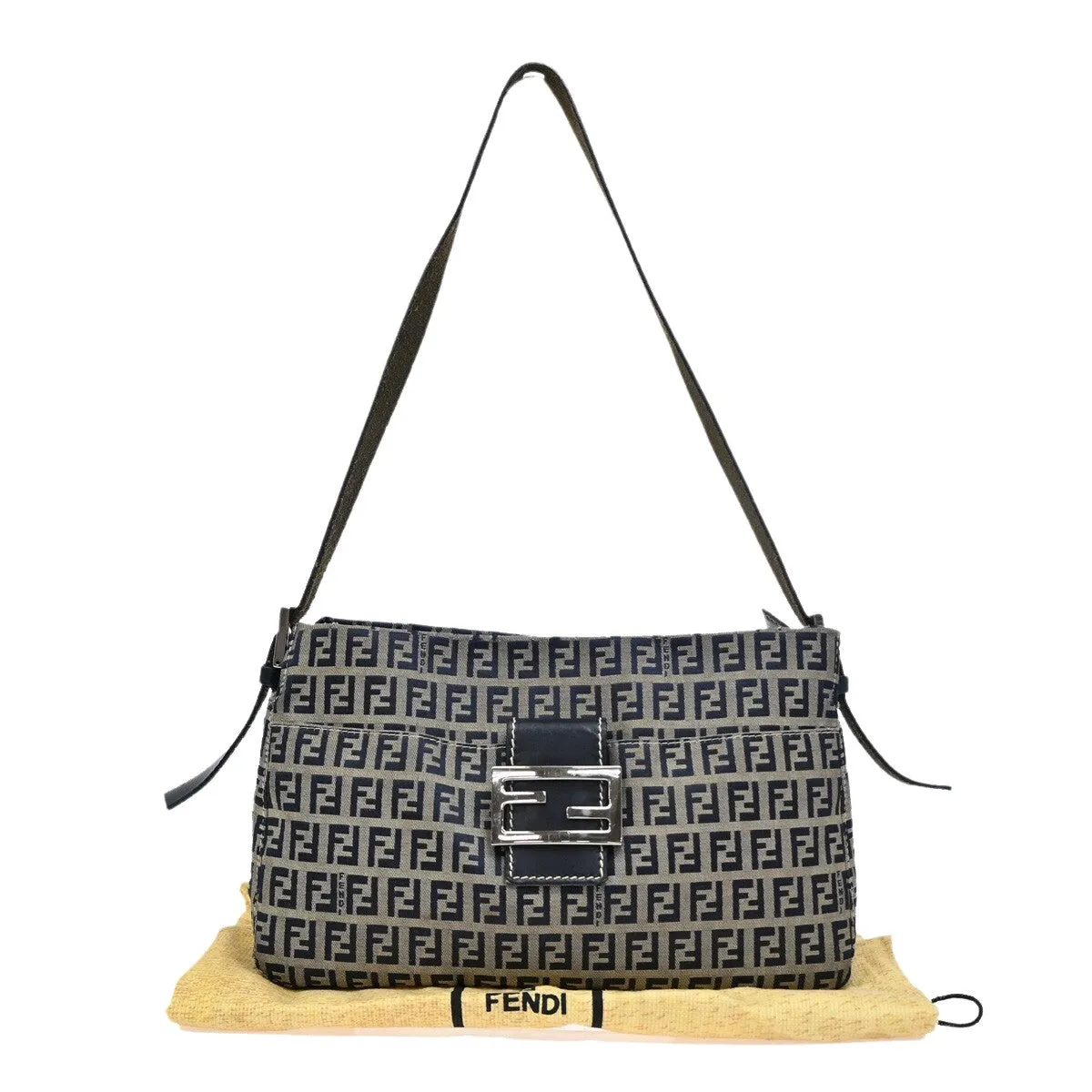 Fendi Baguette Canvas Shoulder Bag (Pre-Owned)