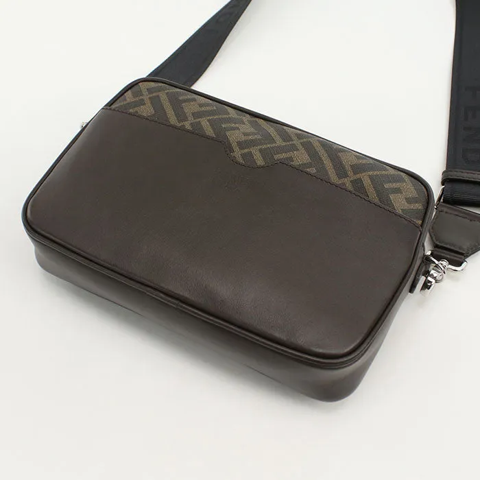 FENDI FE88632 Camera case Fendi Rome Shoulder Bag PVC Brown mens
