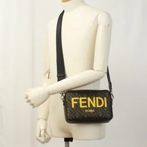FENDI FE88632 Camera case Fendi Rome Shoulder Bag PVC Brown mens