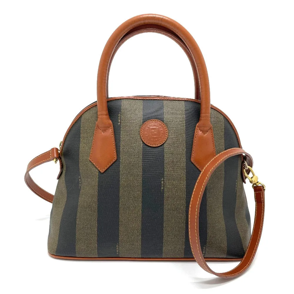 FENDI Handbag PVC / Leather Brown type Pecan Shoulder