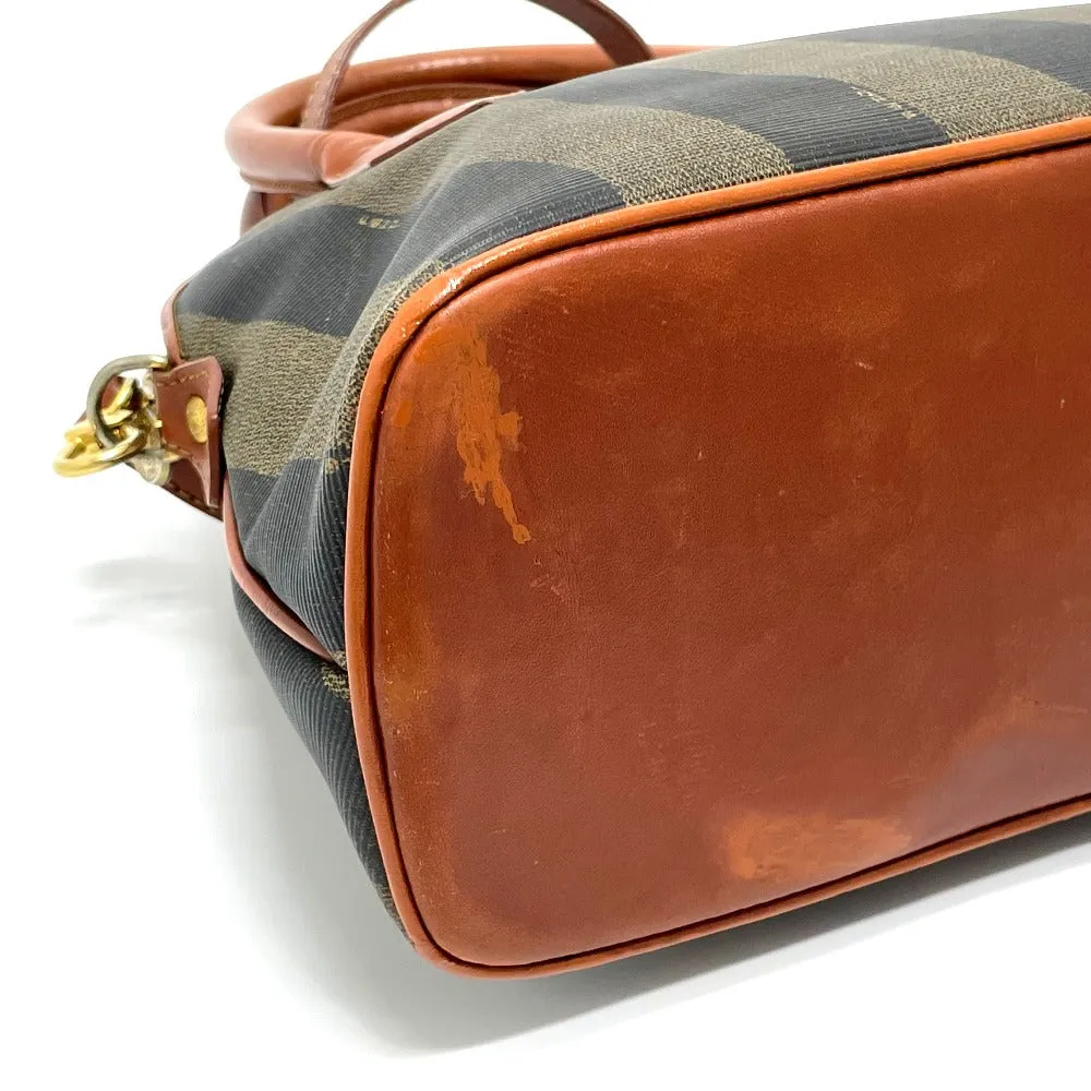 FENDI Handbag PVC / Leather Brown type Pecan Shoulder