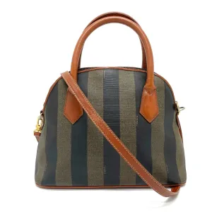 FENDI Handbag PVC / Leather Brown type Pecan Shoulder