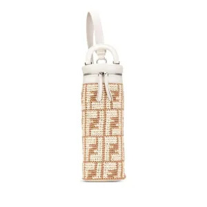Fendi ivory Straw Leather Shoulder Bag (Pre-Owned)