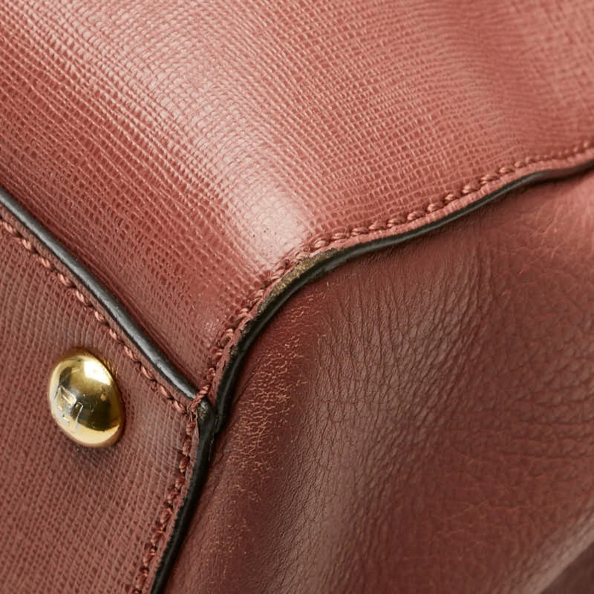 Fendi Leather Handbag Shoulder Bag (Pre-Owned)