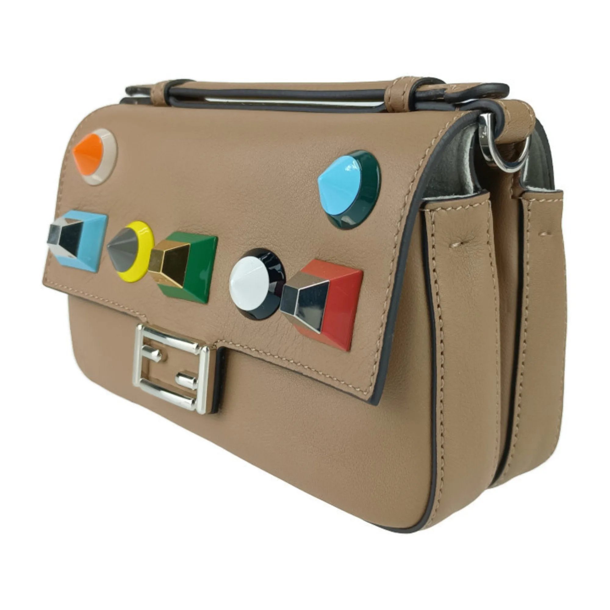 Fendi Leather Handbag Shoulder Bag Tote Bag (Pre-Owned)
