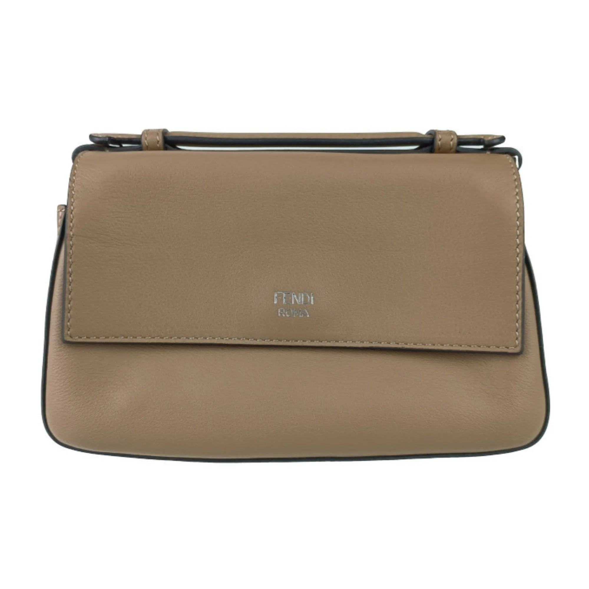 Fendi Leather Handbag Shoulder Bag Tote Bag (Pre-Owned)