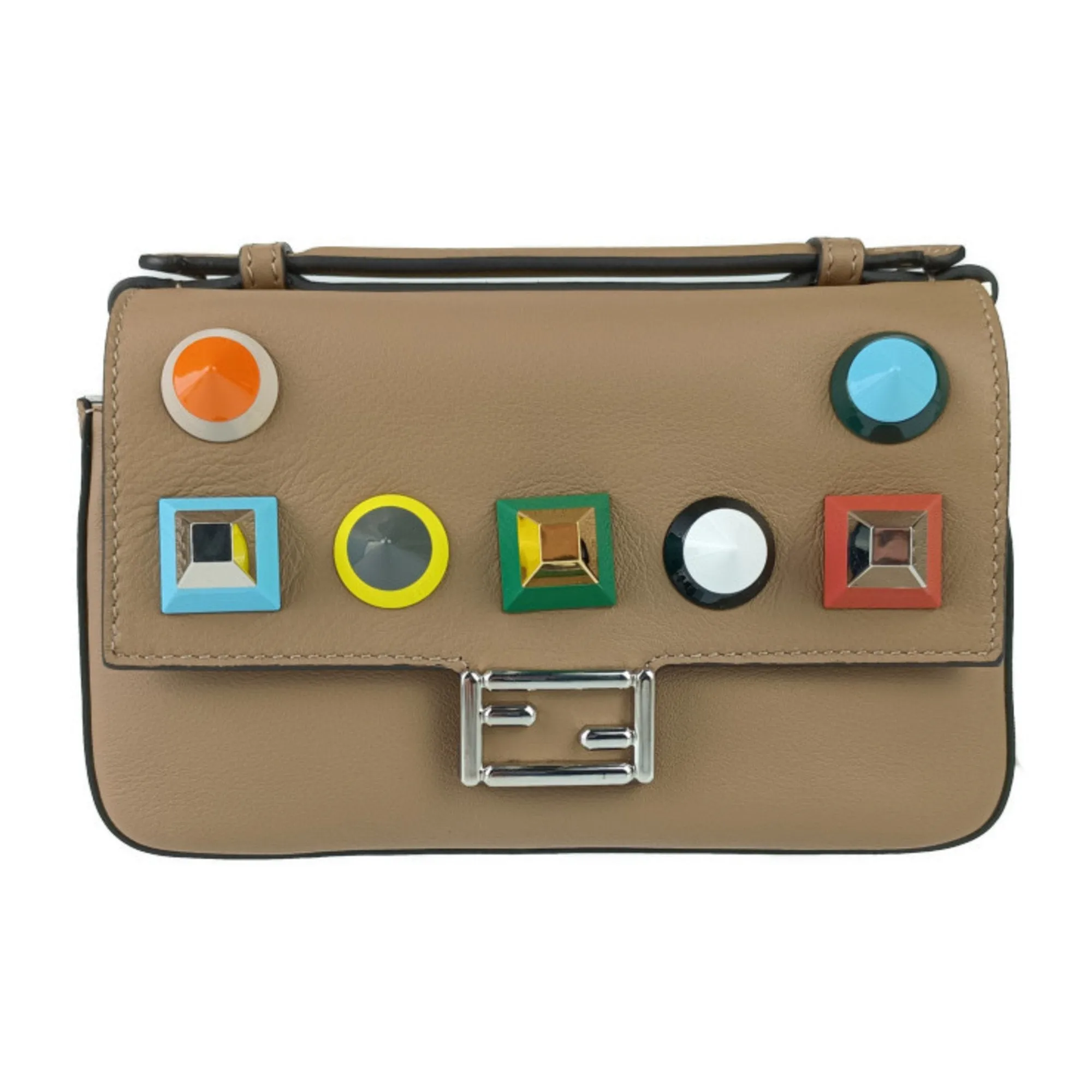Fendi Leather Handbag Shoulder Bag Tote Bag (Pre-Owned)