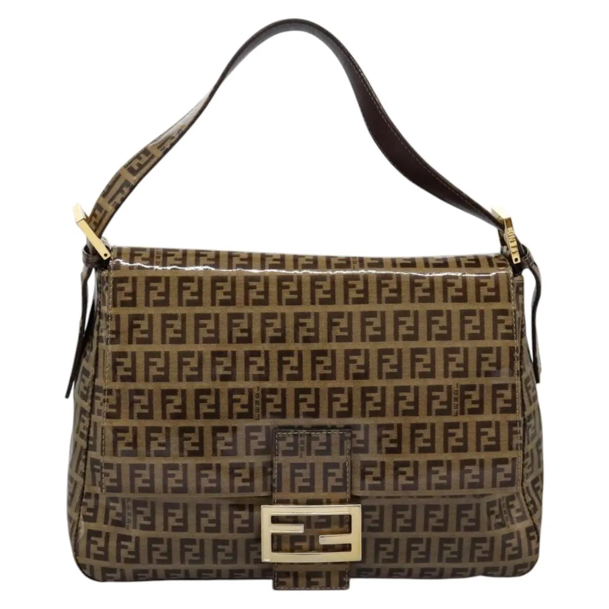 Fendi Mamma Baguette Canvas Shoulder Bag (Pre-Owned)