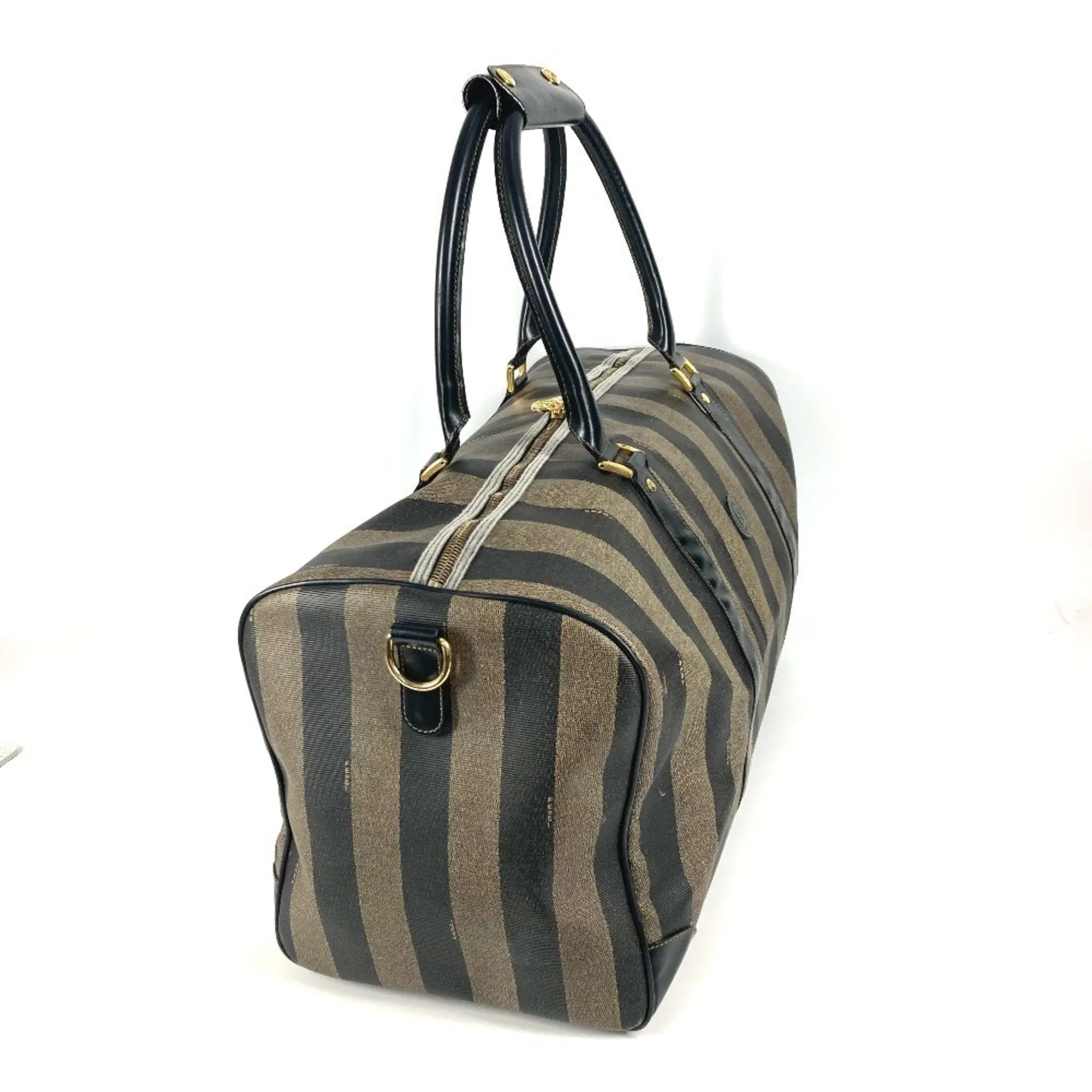 Fendi  Pvc Leather Boston Bag Shoulder Bag (Pre-Owned)