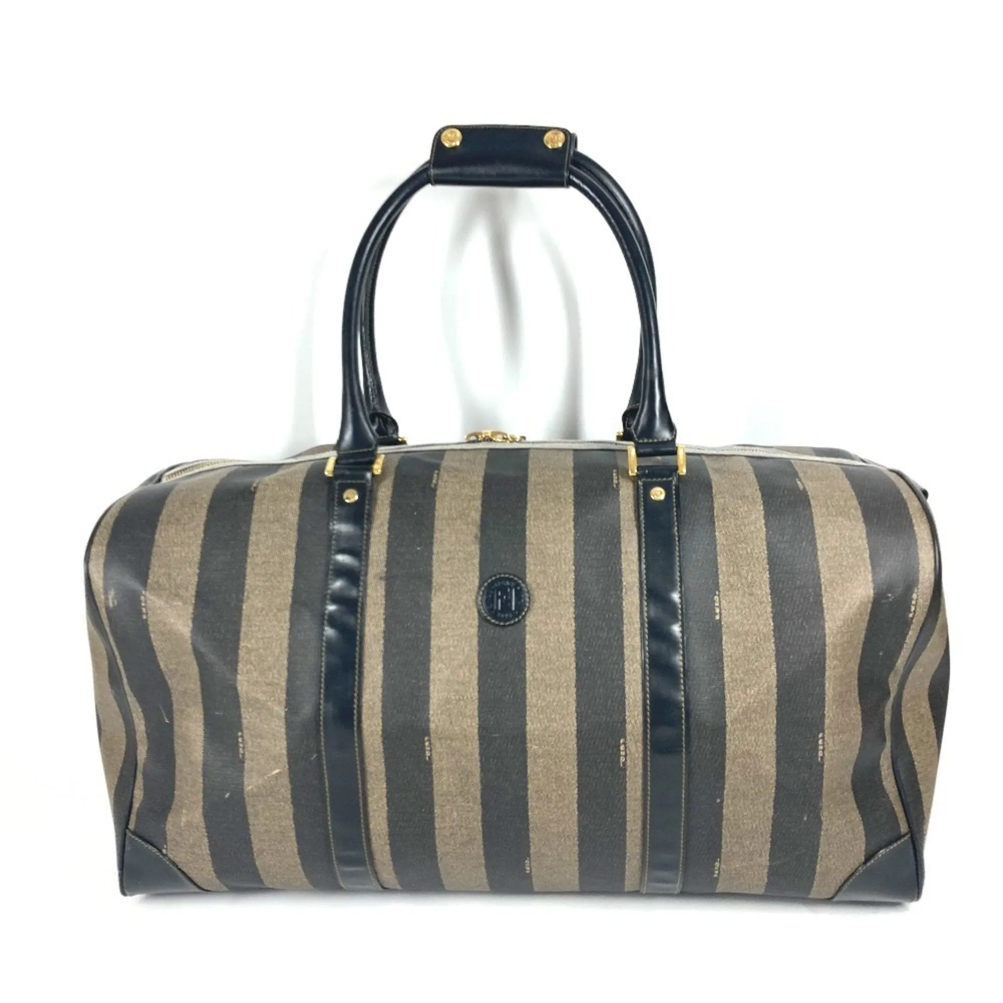 Fendi  Pvc Leather Boston Bag Shoulder Bag (Pre-Owned)