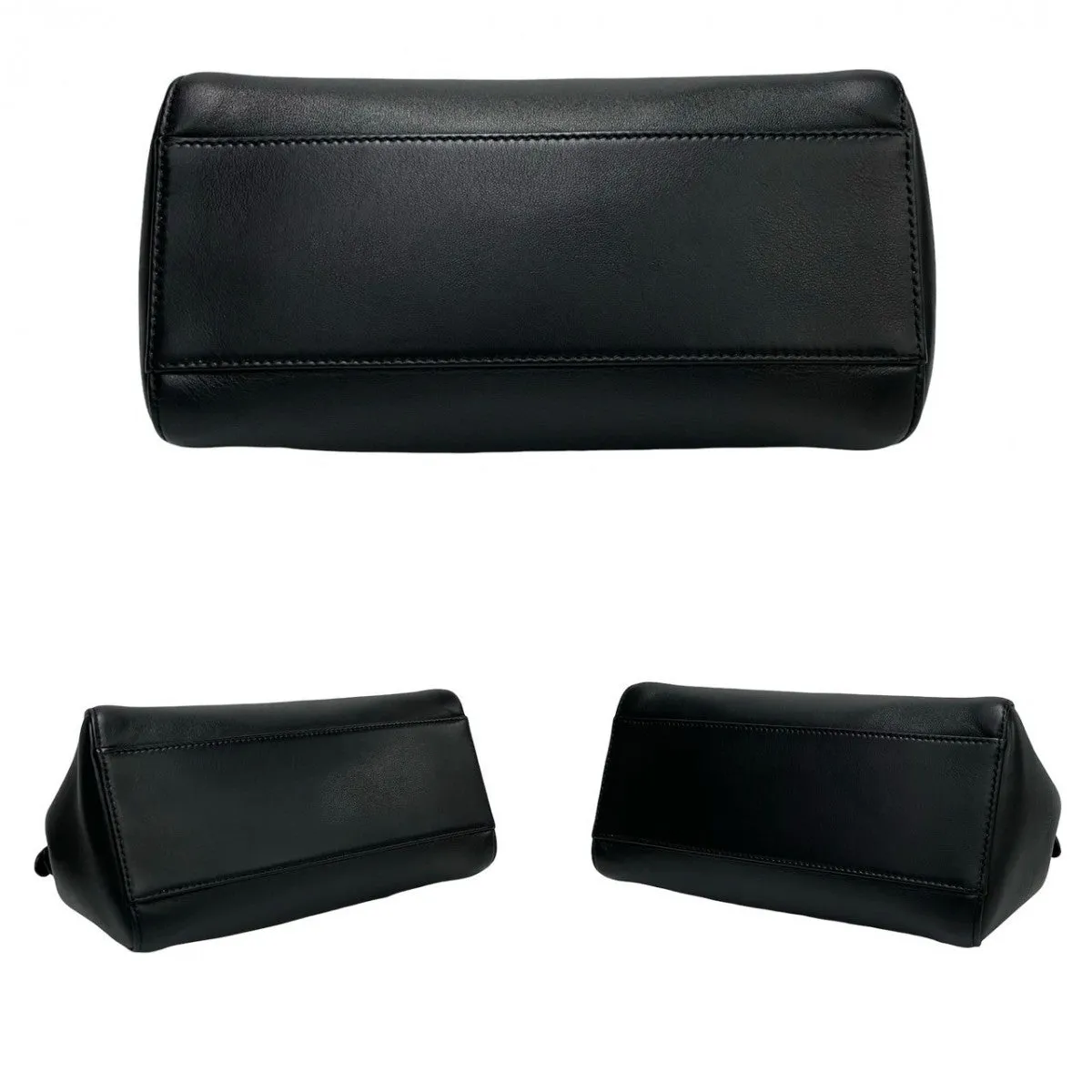 FENDI Shoulder Bag leather black Peek-a-boo mini