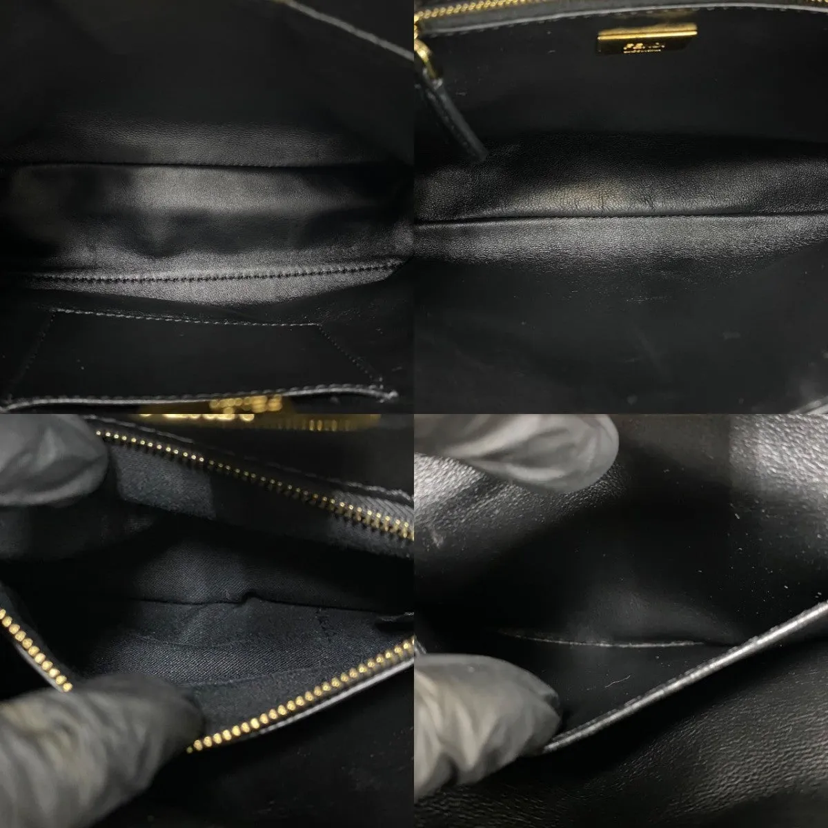 FENDI Shoulder Bag leather black Peek-a-boo mini