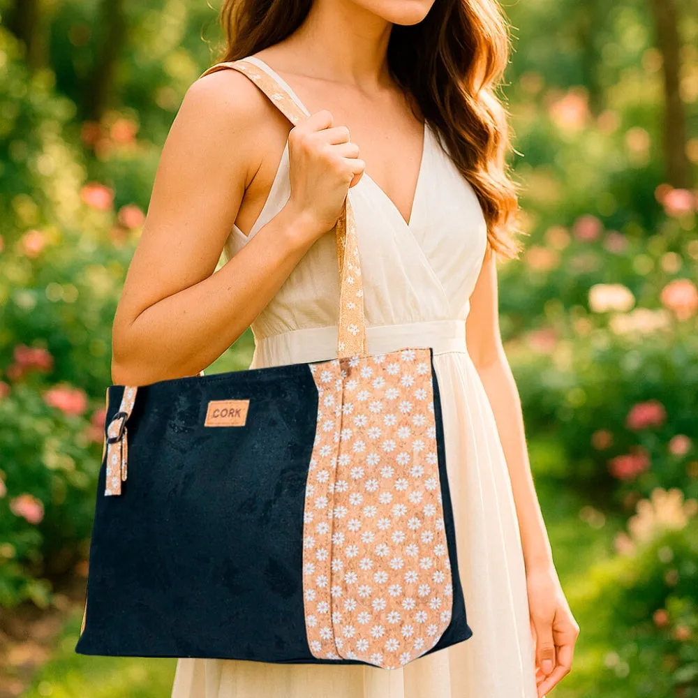 Floral Cork Shoulder Handbag BAGP-306