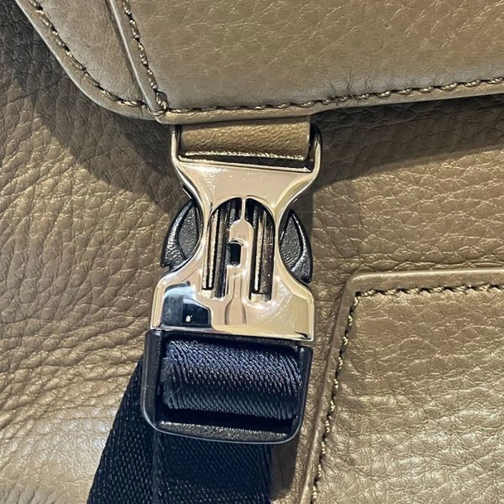 Furla Canvas Leather Shoulder Bag (Pre-Owned)