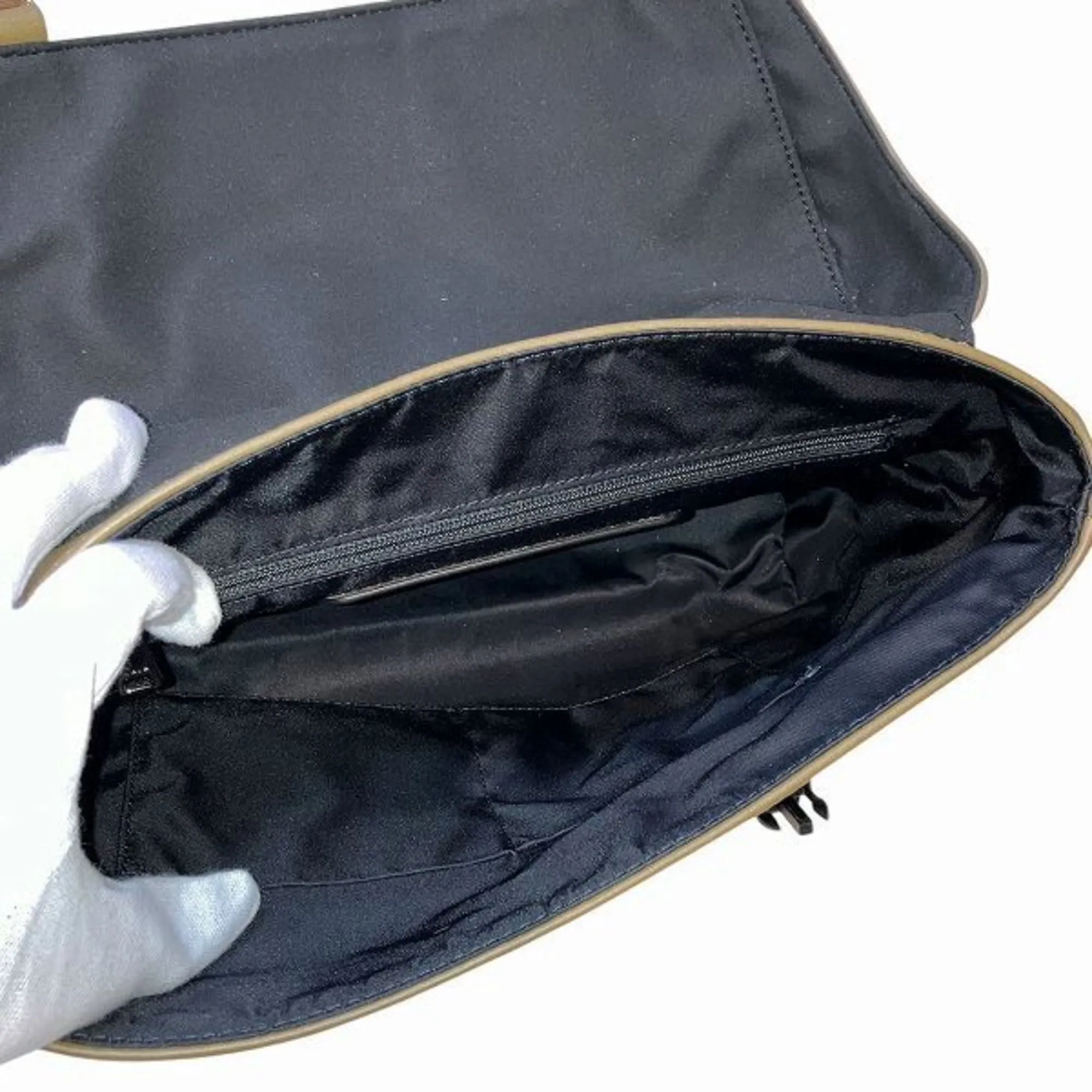 Furla Canvas Leather Shoulder Bag (Pre-Owned)