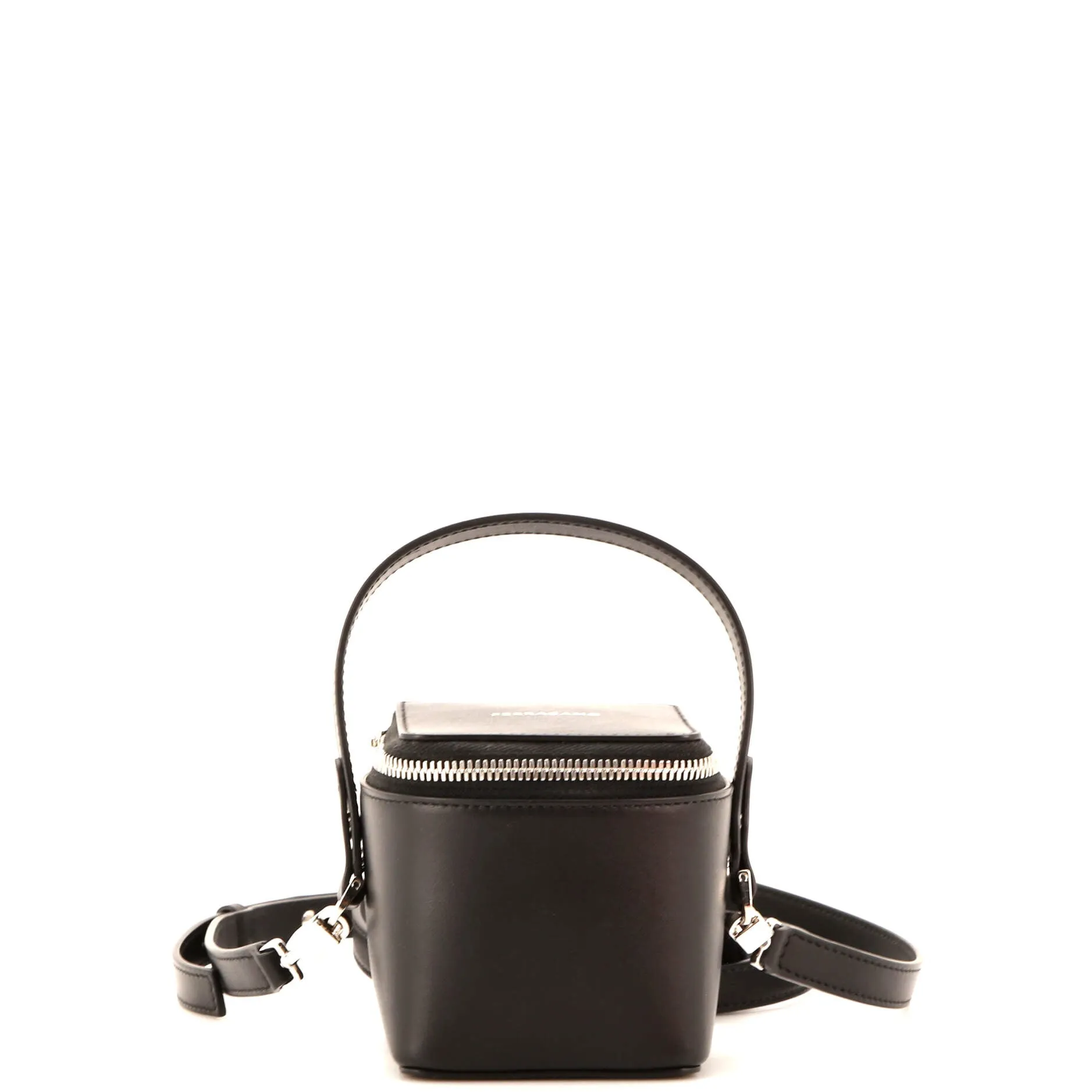 Gancicni Top Handle Vanity Case Leather Mini