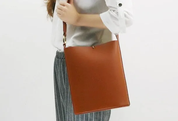 Genuine Leather Bucket Bag Purse Bag Shoulder Bag for Women Leather Crossbody Bag