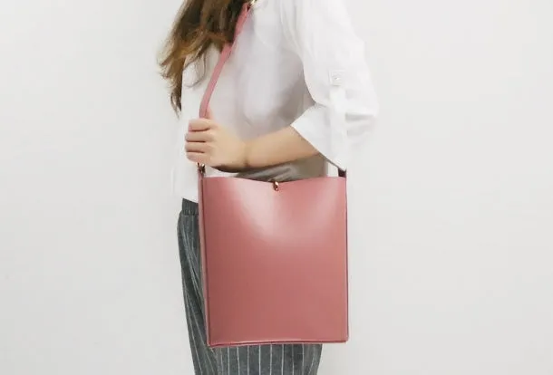Genuine Leather Bucket Bag Purse Bag Shoulder Bag for Women Leather Crossbody Bag