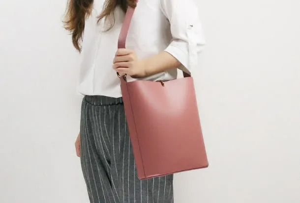 Genuine Leather Bucket Bag Purse Bag Shoulder Bag for Women Leather Crossbody Bag