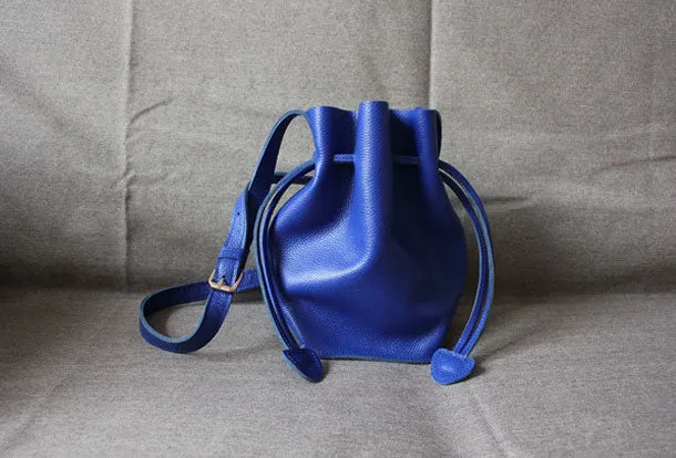 Genuine Leather Bucket Bag Shoulder Bag Crossbody Bag Handbag Purse For Women