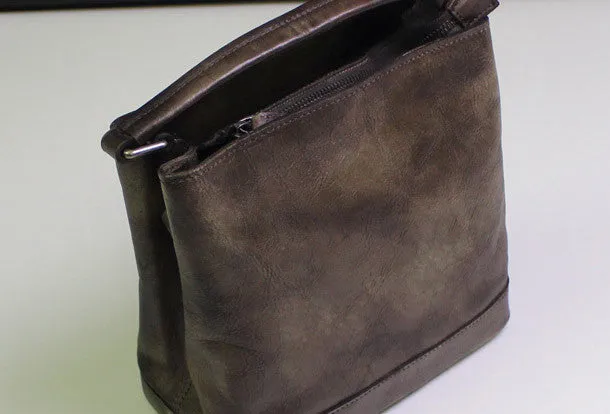 Genuine Leather bucket bag shoulder bag tote bag vintage for women leather crossbody bag