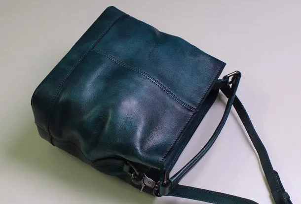 Genuine Leather bucket bag shoulder bag tote bag vintage for women leather crossbody bag