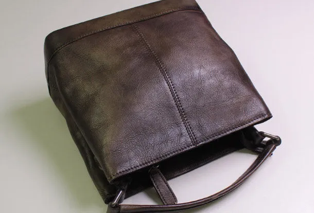 Genuine Leather bucket bag shoulder bag tote bag vintage for women leather crossbody bag