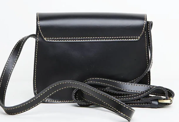 Genuine Leather Cute Crossbody Bag Messenger Bag Shoulder Bag Women Girl Leather Satchel Bag Purse