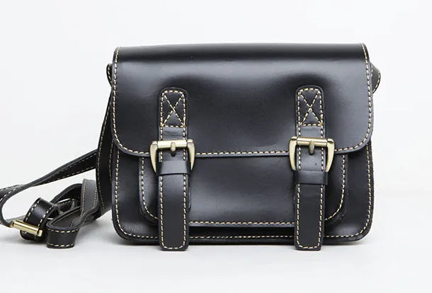 Genuine Leather Cute Crossbody Bag Messenger Bag Shoulder Bag Women Girl Leather Satchel Bag Purse