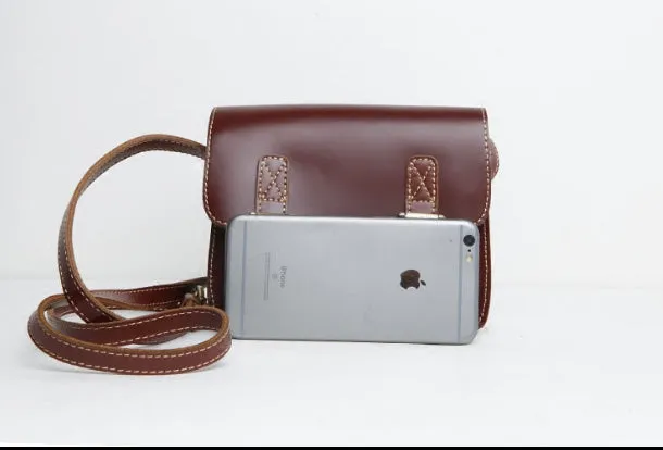 Genuine Leather Cute Crossbody Bag Messenger Bag Shoulder Bag Women Girl Leather Satchel Bag Purse