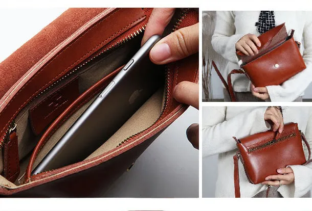 Genuine Leather Cute Crossbody Bag Shoulder Bag Women Girl Fashion Leather Purse