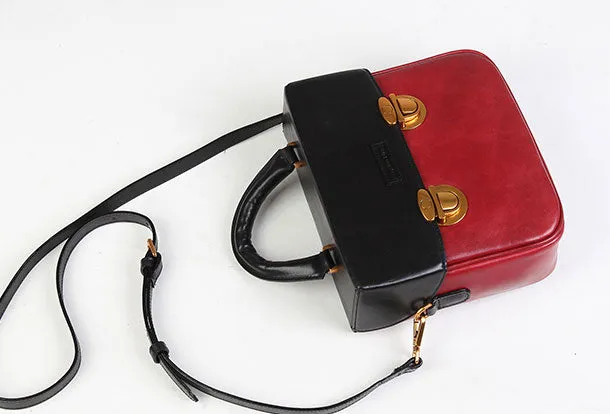 Genuine Leather Handbag Messenger Bag Crossbody Bag Shoulder Bag Purse For Women