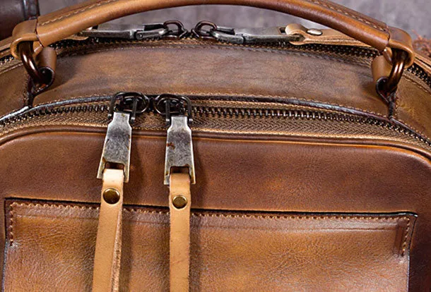 Genuine Leather Handbag Vintage Crossbody Bag Shoulder Bag Purse For Women