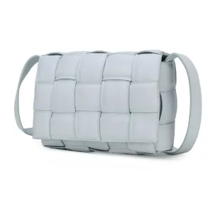 Ginger Woven Vegan Leather Womens Shoulder Bag