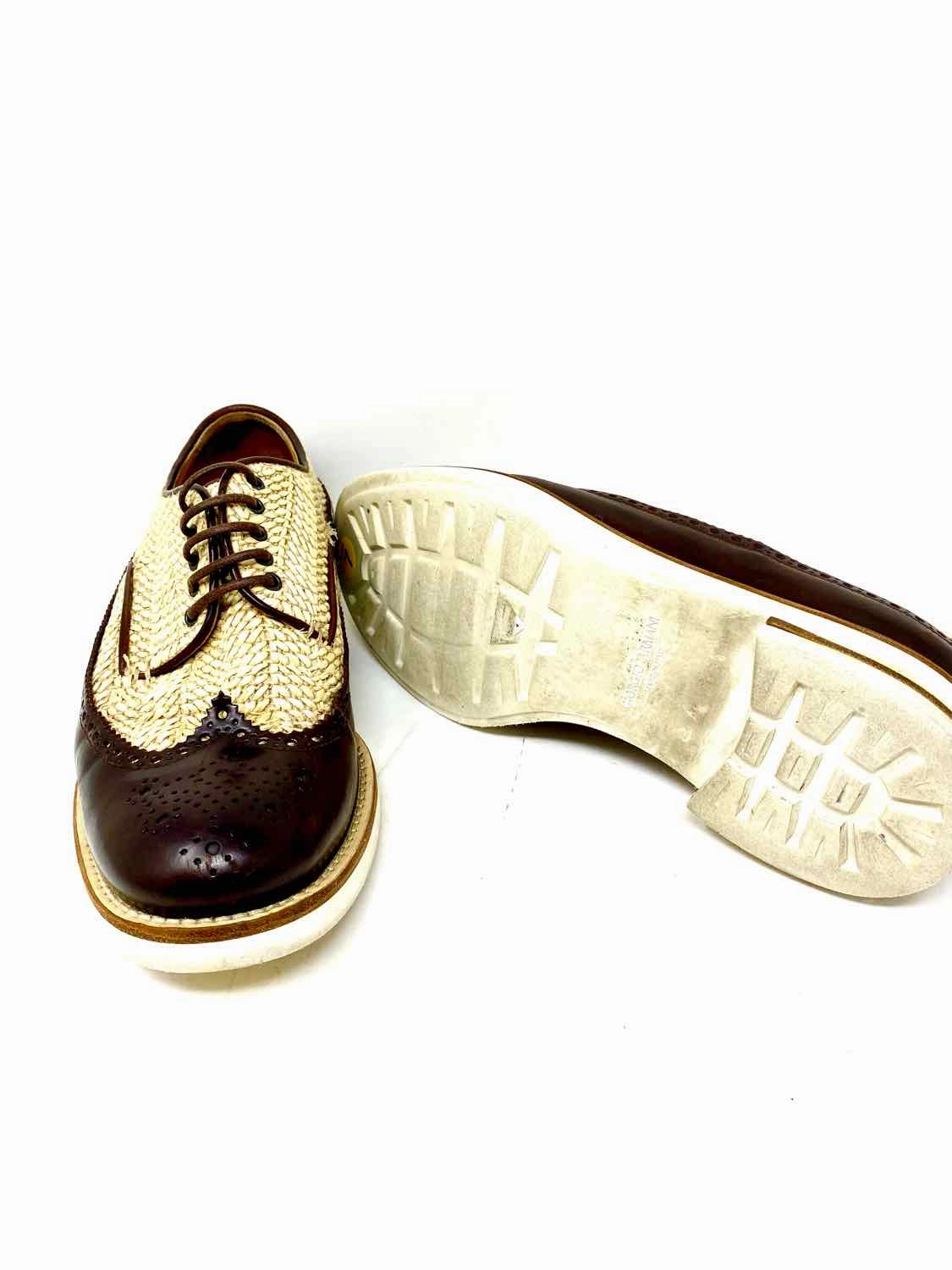 Giorgio Armani Women's Beige/Brown woven Shoe Size 7 Loafers