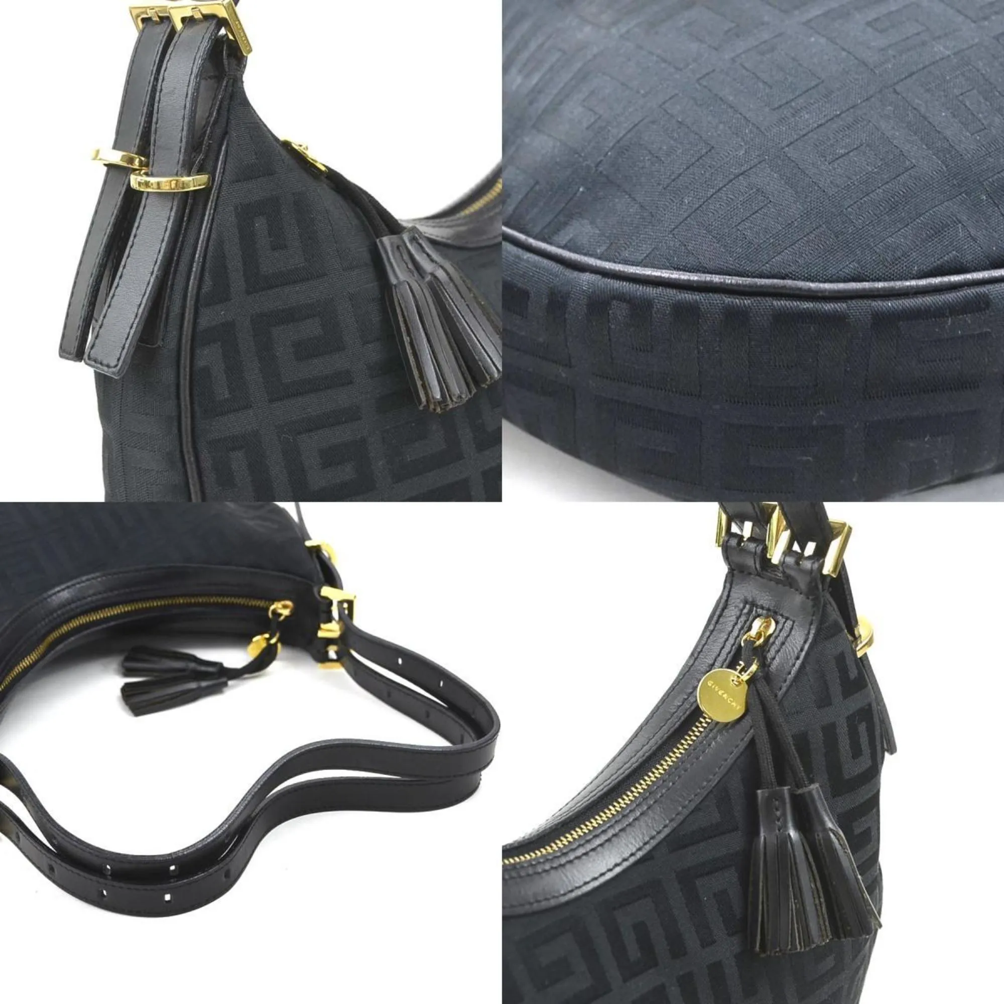 Givenchy Canvas Leather Shoulder Bag (Pre-Owned)